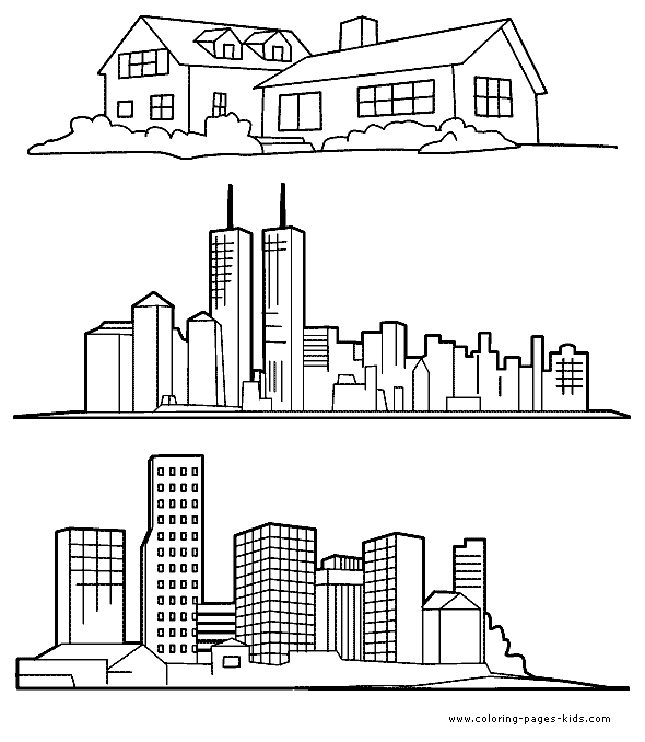 Domy i mieszkania kolorowanki